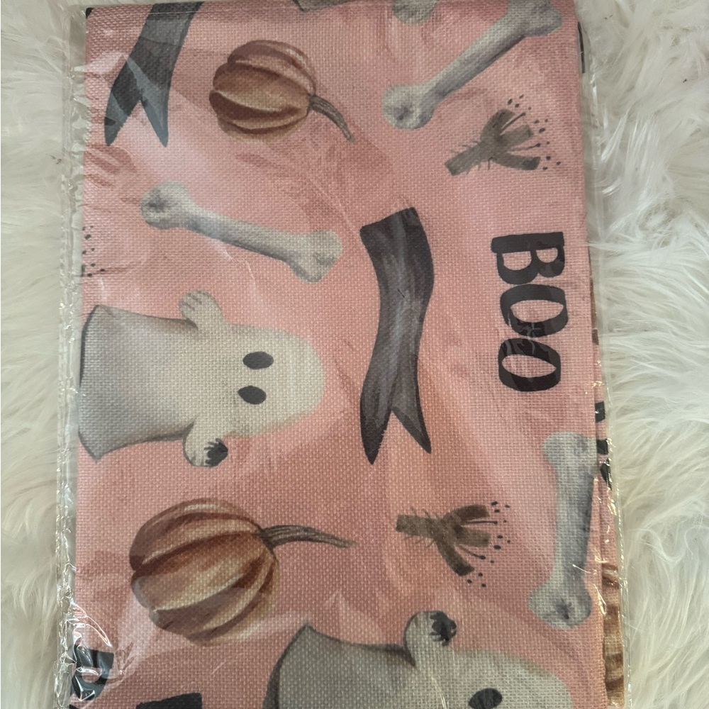 Halloween Ghost and Pumpkin Pink Tote